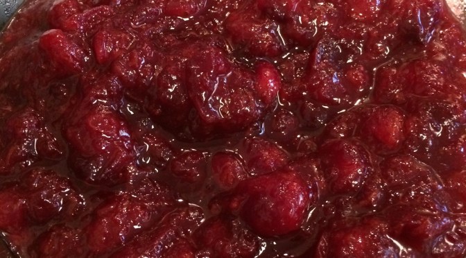 Homemade cranberry sauce